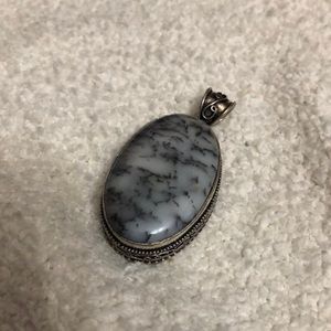 Sterling silver stone pendant